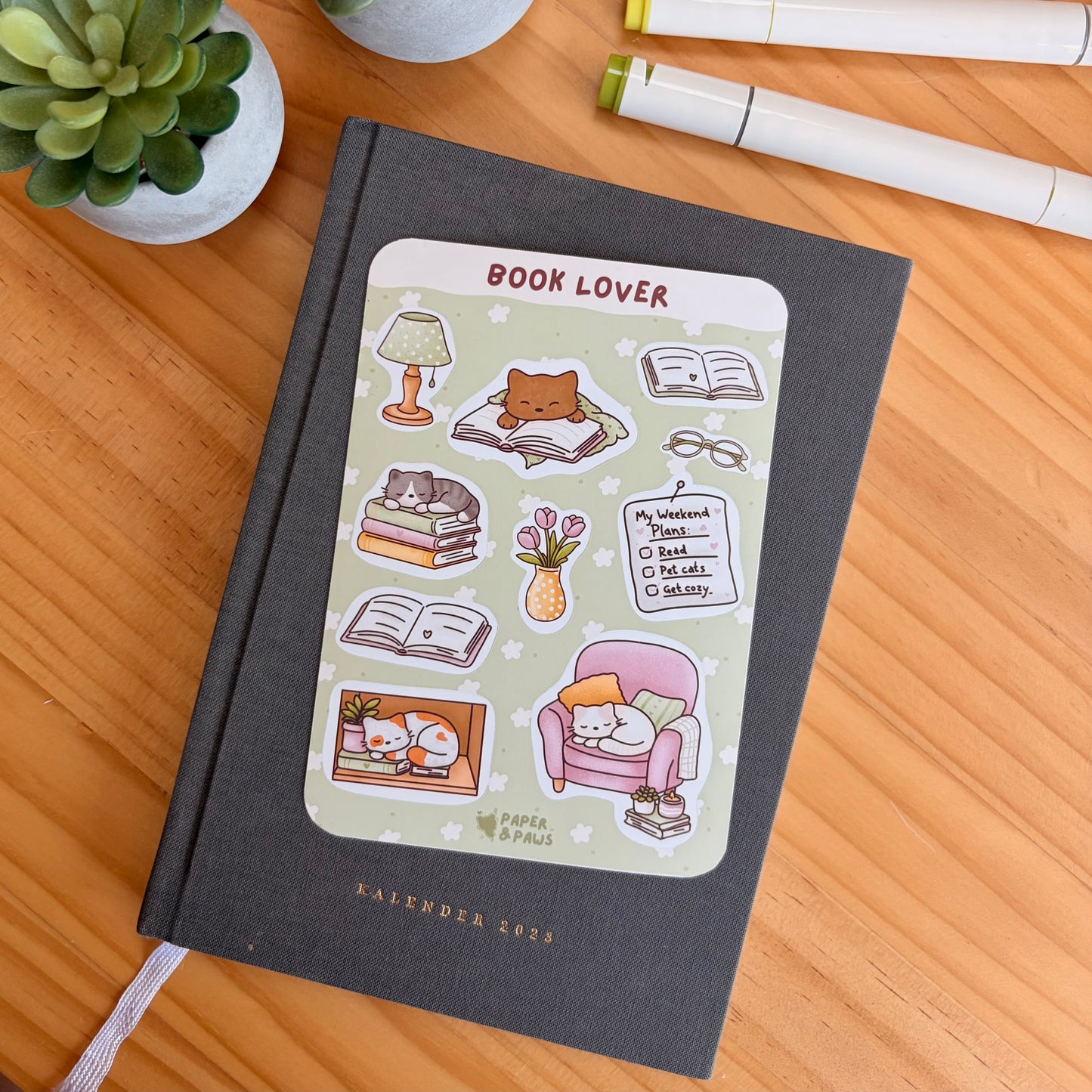 "Book Lover" Sticker Sheet