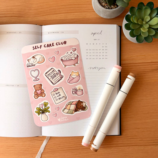 "Self Care Club" Sticker Sheet