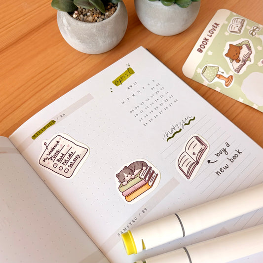 "Book Lover" Sticker Sheet