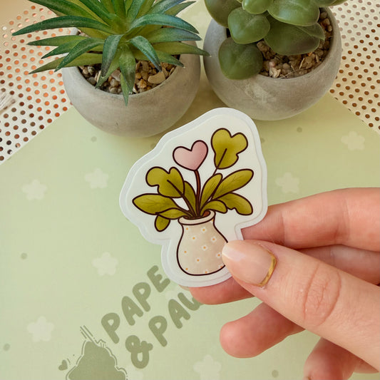 "Heart Plant" Vinyl Sticker